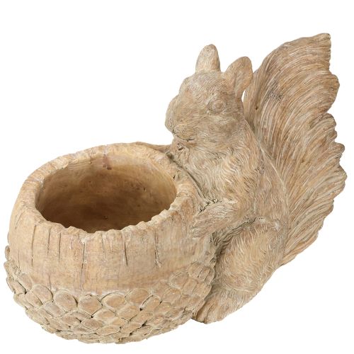 Doniczka z dekoracją kamienną w kształcie wiewiórki 26×14×19cm