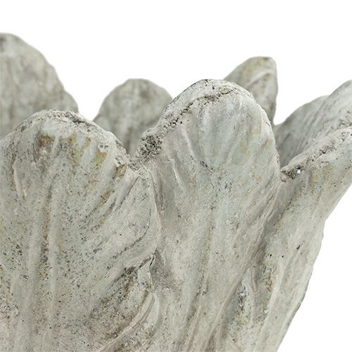 Floristik24 Doniczka z motywem piór szara Ø17cm H14cm 1szt.