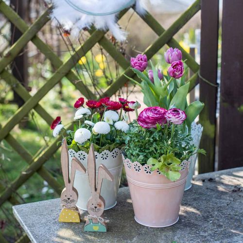 Floristik24 Kwiatowa ozdoba do doniczki jasnozielona Ø15cm W15cm