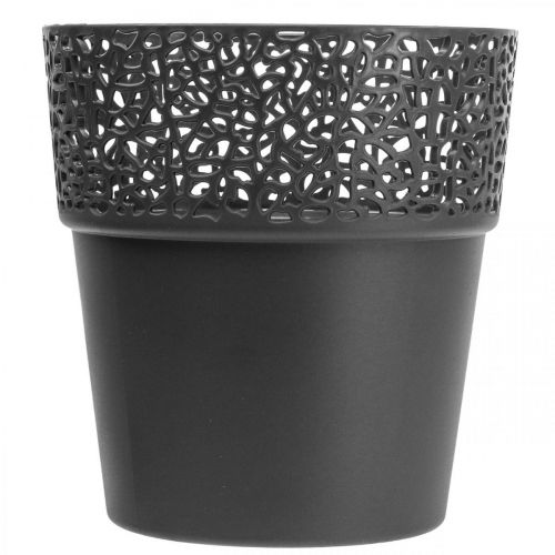 Floristik24 Sadzarka doniczka plastikowa antracyt Ø13cm W13,5cm