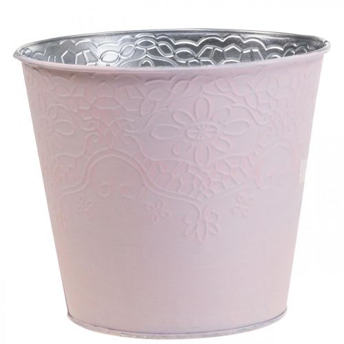 Floristik24 Sadzarka metalowa doniczka pastelowy róż Ø20cm W16cm