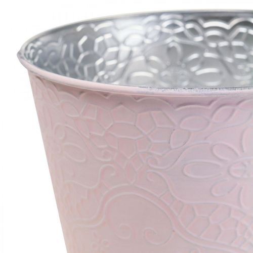 Floristik24 Doniczka metalowa doniczka pastelowy róż Ø12cm