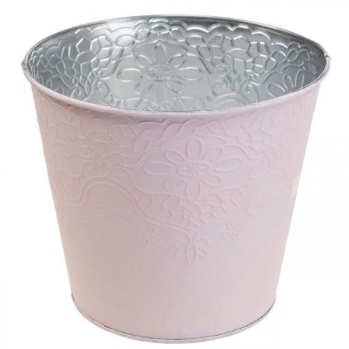 Floristik24 Doniczka metalowa doniczka pastelowy róż Ø12cm