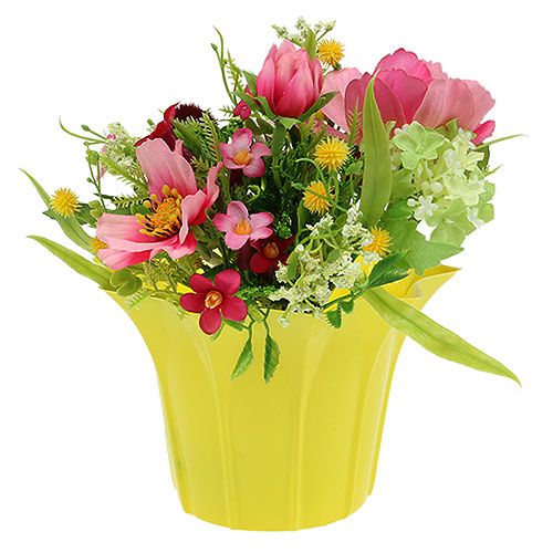 Floristik24 Cachepot plastikowe kolorowe assorted. Ø14cm 10szt.