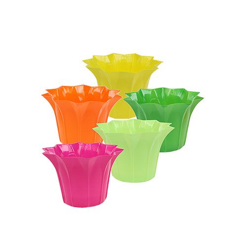 Produkt Plastikowa donica, kolorowa, asortyment. Ø9cm 10 sztuk