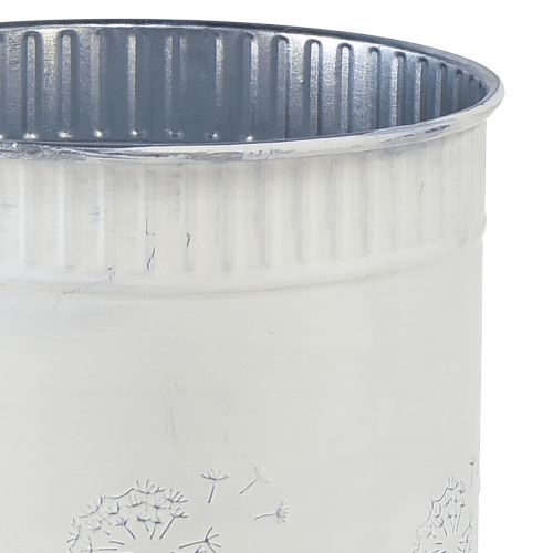 Floristik24 Doniczka z kwiatem mniszka lekarskiego biała Ø12,5 cm W14 cm