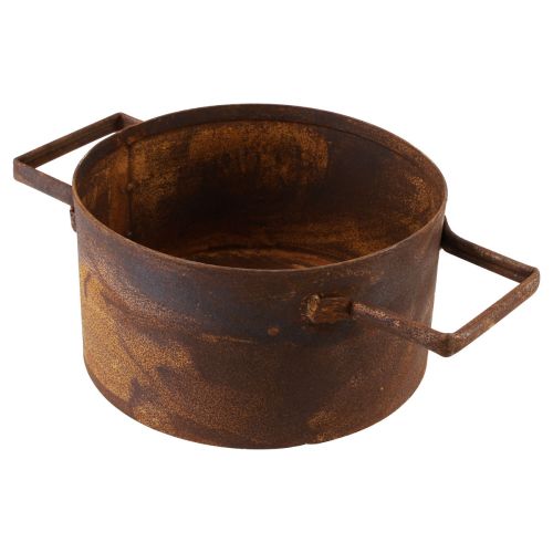 Floristik24 Doniczka metalowa w kolorze rdzy Ø19,5 cm/26 cm, zestaw 2 szt