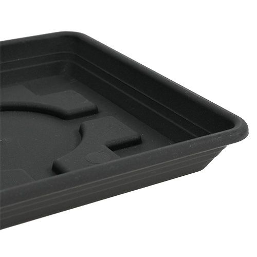 Floristik24 Coaster Lara kwadrat 16cm x 16cm antracyt, 1szt.