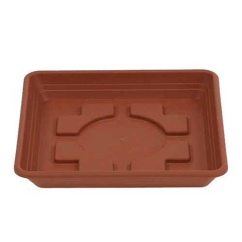 Floristik24 Podkładka Lara kwadratowa 25cm x 25cm terakota 1 szt