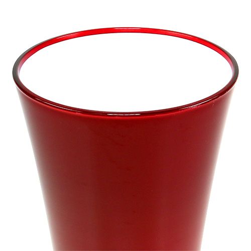 Floristik24 Wazon „Fizzy” Ø13,5cm W20cm czerwony 1 szt