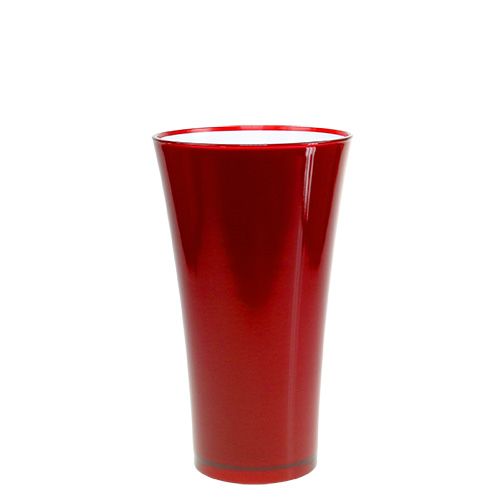 Floristik24 Wazon „Fizzy” Ø16cm W27cm czerwony, 1 szt