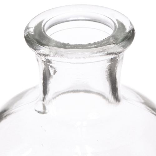 Floristik24 Wazon szklana butelka Wazon szklana butelka przezroczysta Ø5,5cm W10cm 6 szt