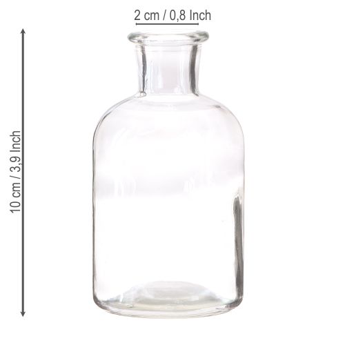 Floristik24 Wazon szklana butelka Wazon szklana butelka przezroczysta Ø5,5cm W10cm 6 szt