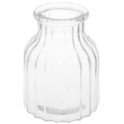 Wazon rowki szklane wazon szklany szkło dekoracyjne przezroczyste Ø11cm W15cm 2szt