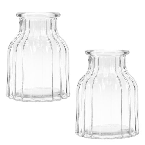 Floristik24 Wazon rowki szklane wazon szklany szkło dekoracyjne przezroczyste Ø11cm W15cm 2szt