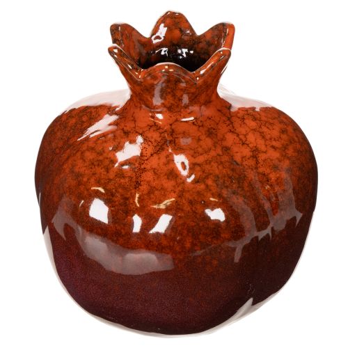Ceramiczna dekoracja w kształcie granatu, błyszcząca, 14 cm
