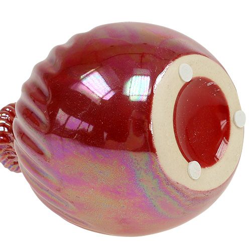 Floristik24 Wazon, Mini Wazon Matka Perłowa Czerwona Ø7,5cm H10cm 6szt.