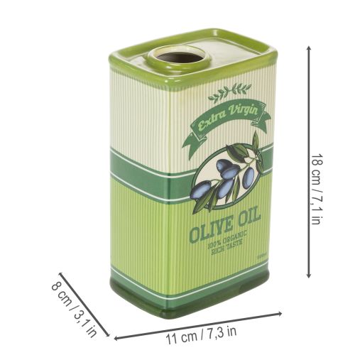 Produkt Wazon na oliwę, ceramiczny, idealny do dekoracji kuchni i stołu w stylu śródziemnomorskim, 18 cm