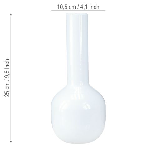 Produkt Nowoczesny wazon dekoracyjny metalowy wazon kremowo-biały Ø10,5cm H25,5cm