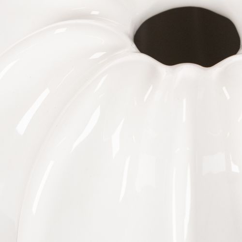 Ceramiczny wazon w kształcie dyni, biały, dekoracja domu, 15 cm | Floristik24.pl