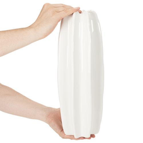 Wazon żebrowany, nowoczesny ceramiczny wazon na suszone kwiaty, 40 cm | Floristik24.pl