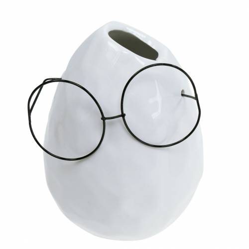 Produkt Wazon z kieliszkami Dekoracja wielkanocna ceramika biała Ø8,5cm W13cm 3 szt