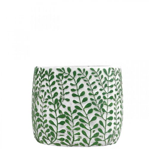 Floristik24 Doniczka ceramiczna, doniczka z liśćmi Ø14,5cm H12,5cm