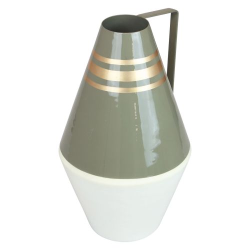Produkt Metalowy uchwyt wazonu w kolorze szarym/kremowym/złotym vintage Ø19cm W31cm