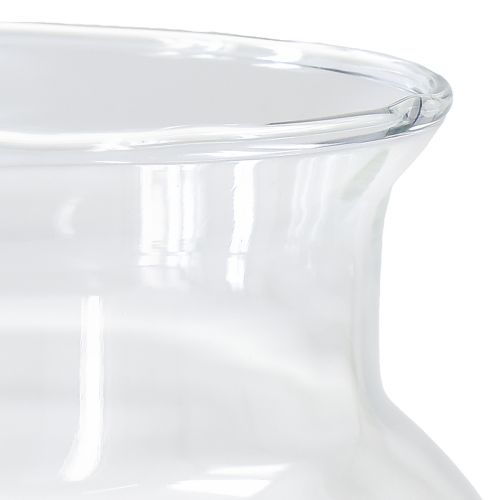 Floristik24 Dekoracyjny szklany wazon-latarnia ze szkła przezroczystego Ø18,5 cm W25,5 cm
