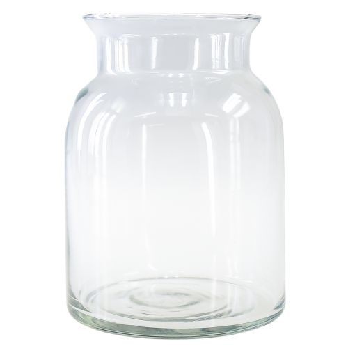 Floristik24 Dekoracyjny szklany wazon-latarnia ze szkła przezroczystego Ø18,5 cm W25,5 cm