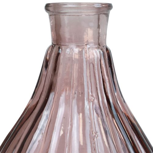 Floristik24 Wazon różowy szklany wazon bulwiasty dekoracyjny wazon szklany Ø8,5cm W11,5cm