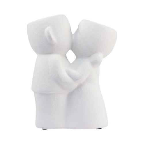 Floristik24 Wazon Biały podwójny wazon Całująca para Ceramiczny wys. 23,5 cm
