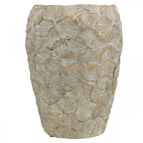 Floristik24 Deco Pot Flower Pattern, betonowa waza Golden Vintage Look Ø18cm H24cm