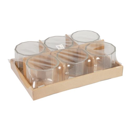 Produkt Świecznik szklany latarnia przezroczysty Ø9,5cm W9cm 6szt