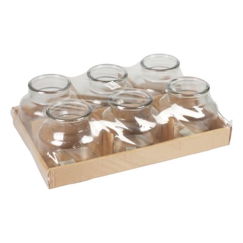 Floristik24 Mini wazony dekoracja szklana retro wazony szklane Ø12cm W12cm 6 szt