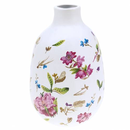 Floristik24 Wazon dekoracyjny z białymi kwiatami Ø11cm W17,5cm