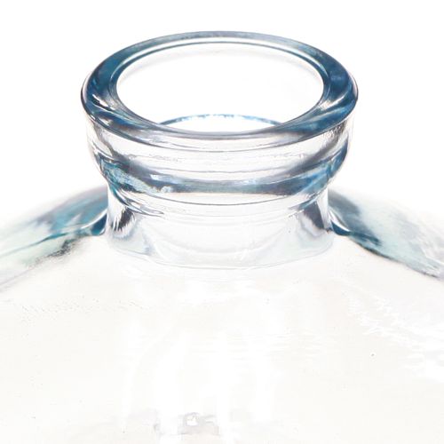 Produkt Wazony płaskie szklane dekoracyjne wazony w kształcie cebulek niebieskie Ø9cm H6cm 6 szt