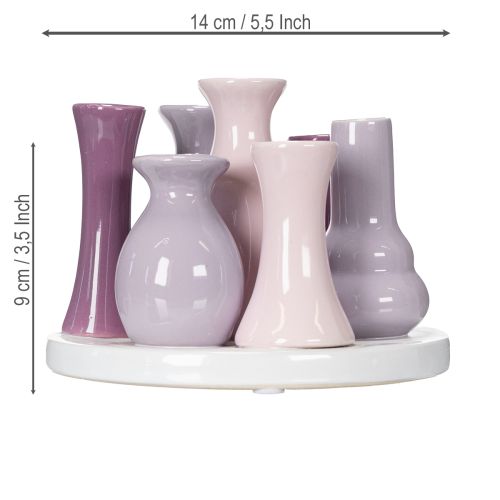 Produkt Zestaw wazonów ceramicznych, element dekoracyjny do salonu, nowoczesny, 14 cm