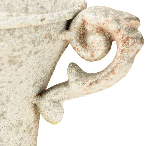 Produkt Metalowy kubek dekoracyjny w stylu vintage z uchwytem Shabby Chic H14,5cm