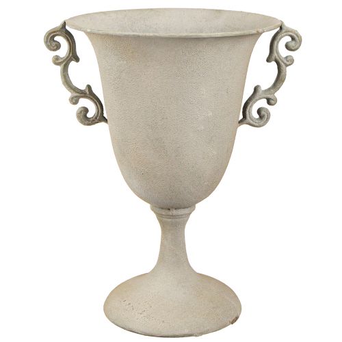 Produkt Vintage ozdobny kubek z uchwytami, metalowa dekoracja, szary, wys. 30cm