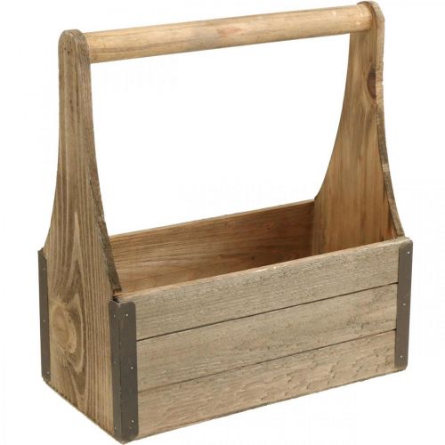 Vintage drewniane pudełko do sadzenia skrzynka narzędziowa skrzynka na rośliny 28 × 14 × 31 cm