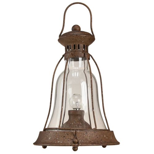 Floristik24 Vintage lampa LED metalowa dekoracyjna rdzawa latarnia z timerem wys. 30cm