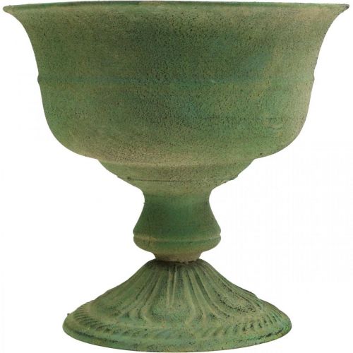Floristik24 Vintage sadzarka do kubków metalowa rustykalna doniczka wys.20cm Ø20cm