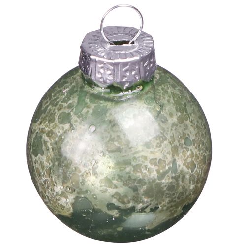 Produkt Bombki świąteczne Vintage szklane mini w kolorze miętowym Ø3cm 22 szt