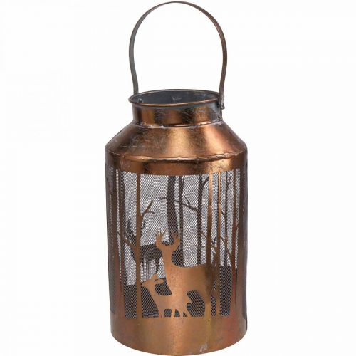 Floristik24 Vintage latarnia jeleń leśna latarnia ogrodowa Ø19cm W33cm