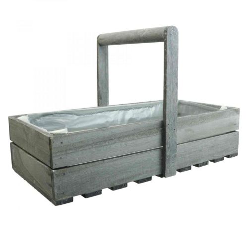 Drewniana skrzynka na kwiaty w stylu vintage 40×20×10cm