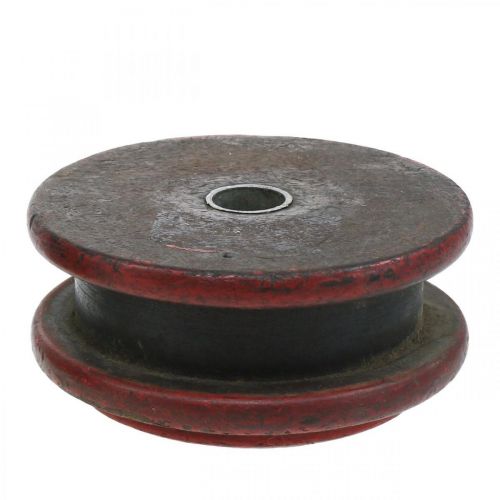 Floristik24 Deco odwrócony wałek, świecznik, dekoracja stołu, wzornictwo przemysłowe, wygląd vintage Ø12cm