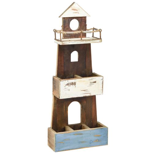 Floristik24 Vintage półka morska drewniana dekoracyjna latarnia morska 30×11,5×75cm