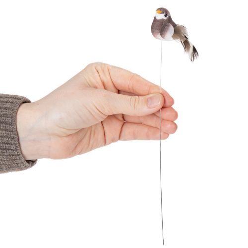 Produkt Ptaki ozdobne, sztuczna dekoracja domu, okazja wiosenna, z kolorowym upierzeniem z prawdziwych piór, 5 cm, 18 sztuk