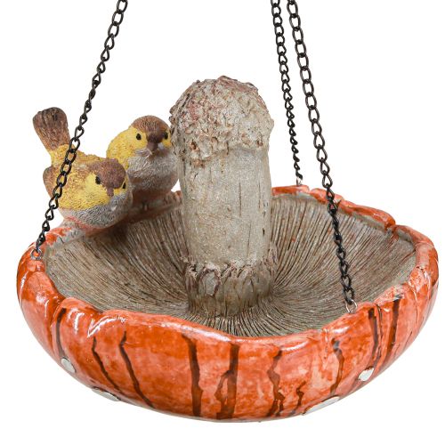 Floristik24 Jesienna dekoracja ptaka do zawieszenia grzybów z 2 ptakami Ø20cm W15cm